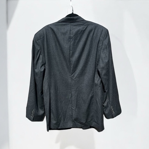 🌻Ralph Lauren Gray Wool & Cashmere 2-Button Sports Coat Blazer Jacket Size 46R - Picture 2 of 9